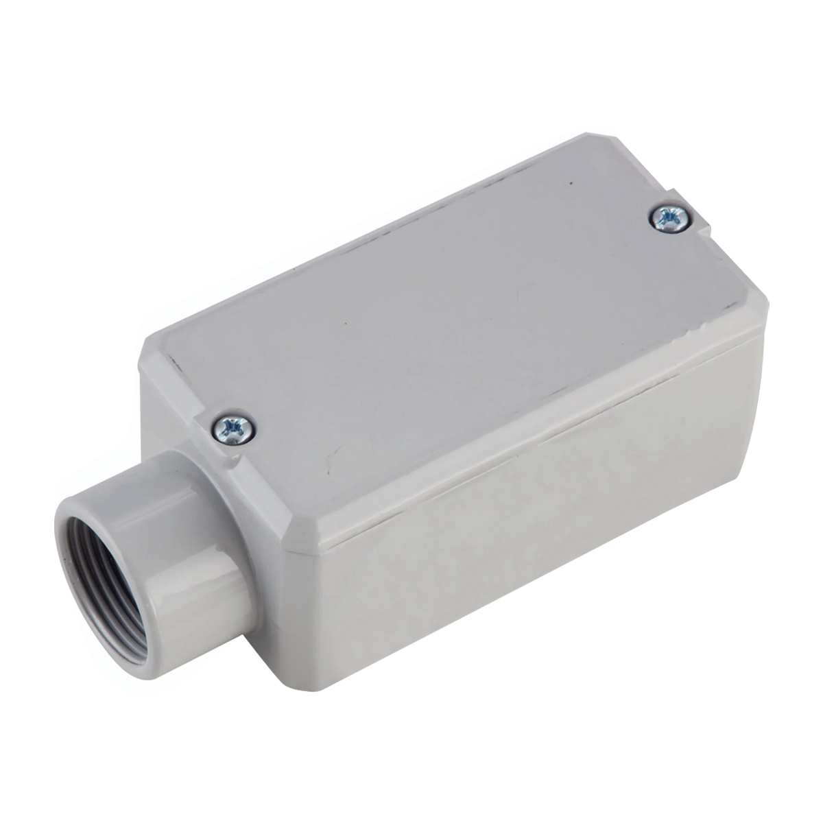 Condulete Pvc Fixo Tipo E 1.1/2 Com Rosca Bsp Sem Pintura Com Tampa Com Vedação Tgvp Ip54 - Wetzel