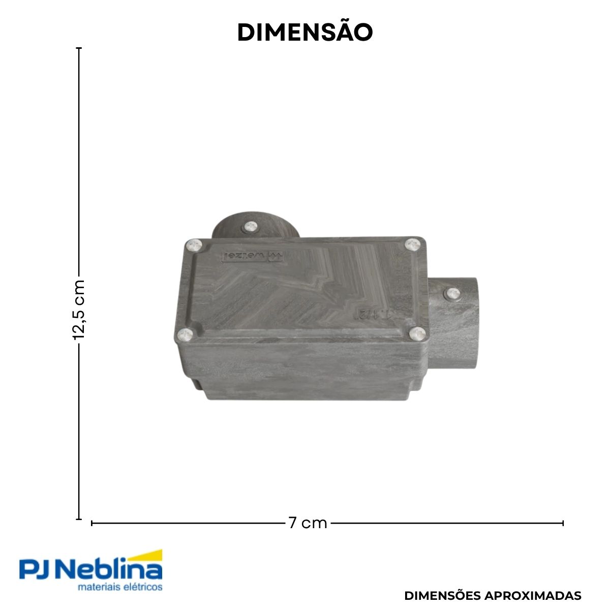 Condulete Alumínio Fixo Tipo Ll 1.1/4 S/Rosca S/Pintura C/Tampa S/Vedação - Wetzel