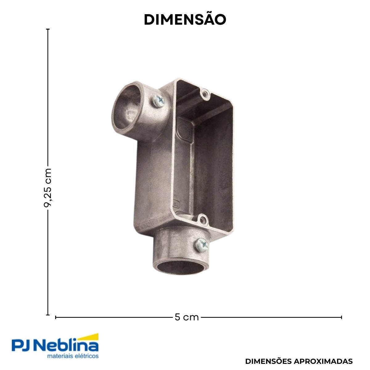 Condulete Alumínio Fixo Tipo Lr 3/4 C/Rosca Bsp S/Pintura S/Tampa S/Vedação - Wetzel