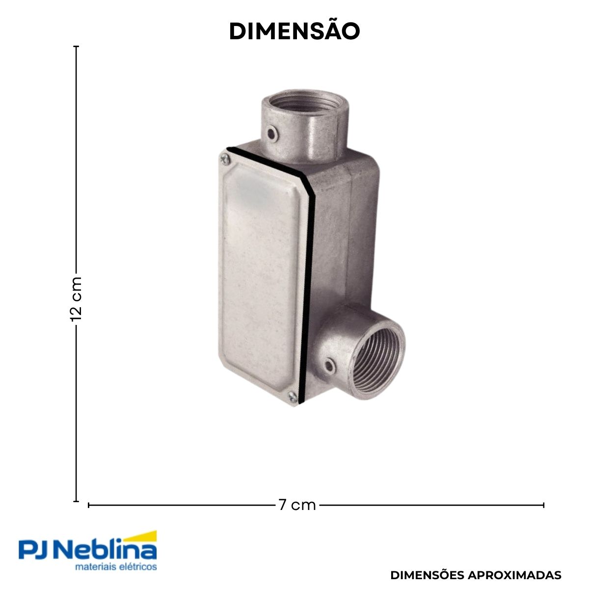 Condulete Alumínio Fixo Tipo Lr 1.1/4 C/Rosca Bsp S/Pintura C/Tampa C/Vedação Tgvp (Ip54) - Wetzel