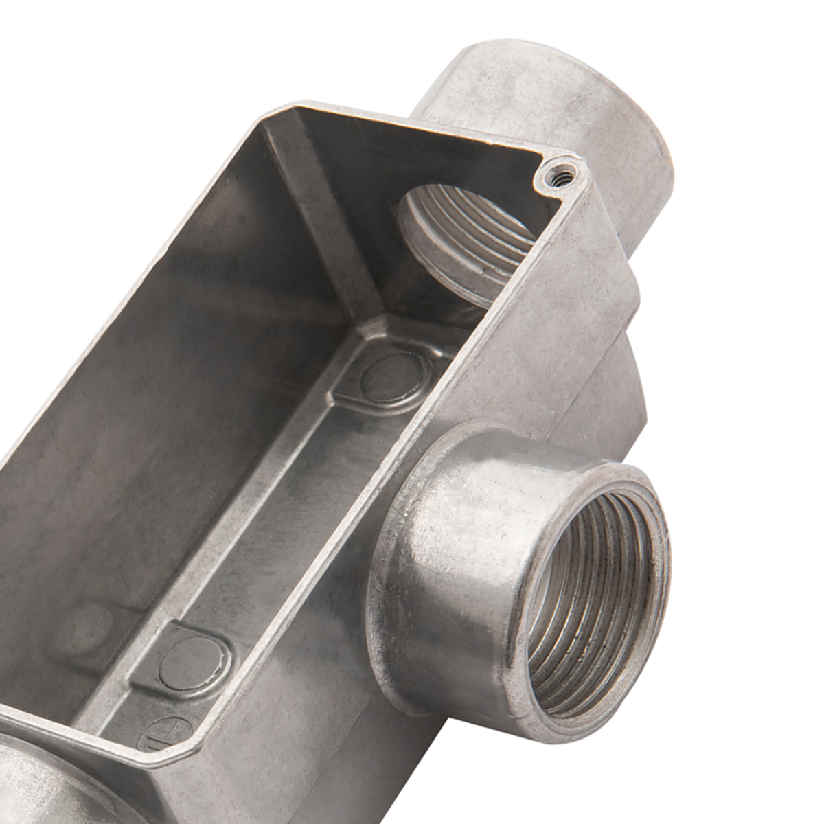 Condulete Alumínio Fixo Tipo T 1/2 Com Rosca Bsp Sem Pintura Sem Tampa Sem Vedação - Wetzel