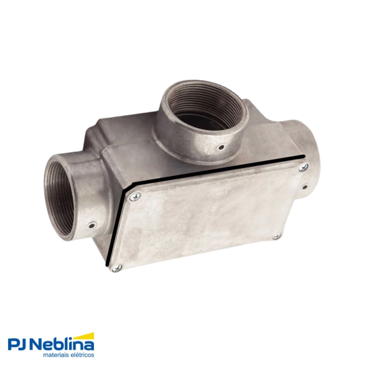 Condulete Alumínio Fixo Tipo T 2Pol C/Rosca Bsp S/Pintura C/Tampa C/Vedação Tgvp (Ip54) - Wetzel