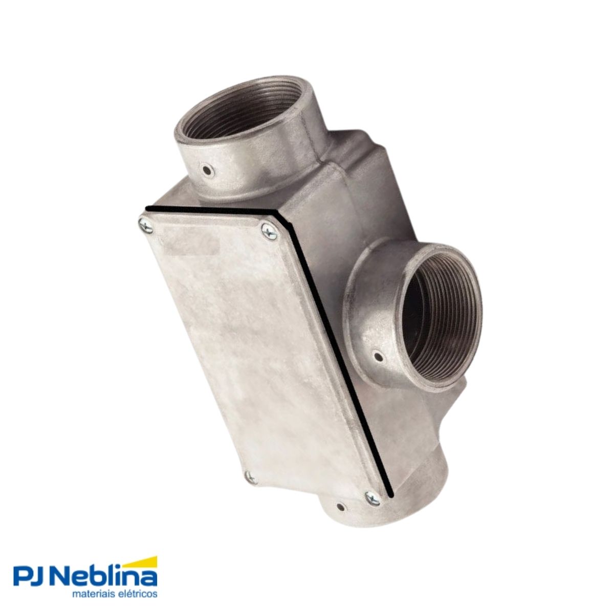 Condulete Alumínio Fixo Tipo T 2Pol C/Rosca Bsp S/Pintura C/Tampa C/Vedação Tgvp (Ip54) - Wetzel