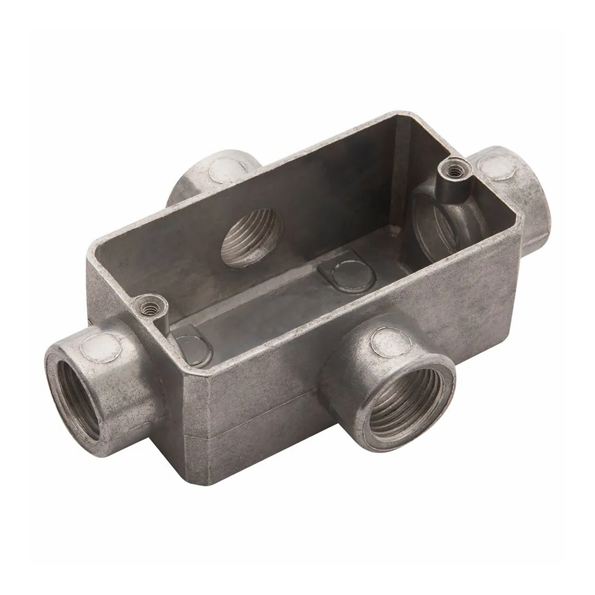 Condulete Alumínio Fixo Tipo X 1/2 Com Rosca Bsp Sem Pintura Sem Tampa Sem Vedação - Wetzel