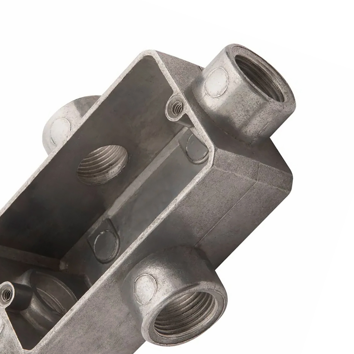 Condulete Alumínio Fixo Tipo X 3/4 Com Rosca Bsp Sem Pintura Sem Tampa Sem Vedação - Wetzel