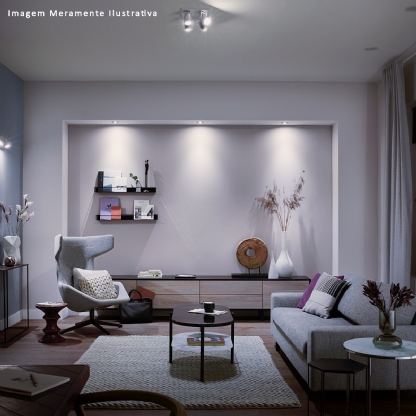 Luminária Spot Led Embutir Quadrada 4,2W Bivolt 6500K Luz Branca - Philips