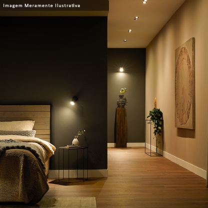 Luminária Spot Led Embutir Redonda 6,2W Bivolt 2700K Luz Amarela - Philips