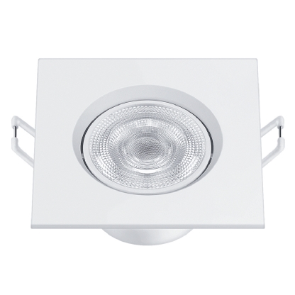 Luminária Spot Led Embutir Quadrada 6,2W Bivolt 2700K Luz Amarela - Philips
