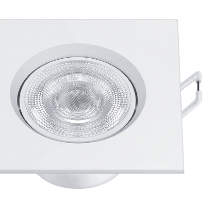 Luminária Spot Led Embutir Quadrada 6,2W Bivolt 2700K Luz Amarela - Philips