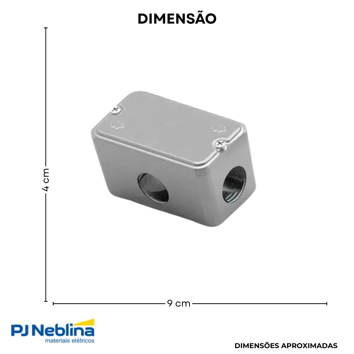 Condulete Alumínio Múltiplo Tipo X 3/4 S/Pintura Pr C/Tampa C/2 Unidut + 4 Tampões - Wetzel