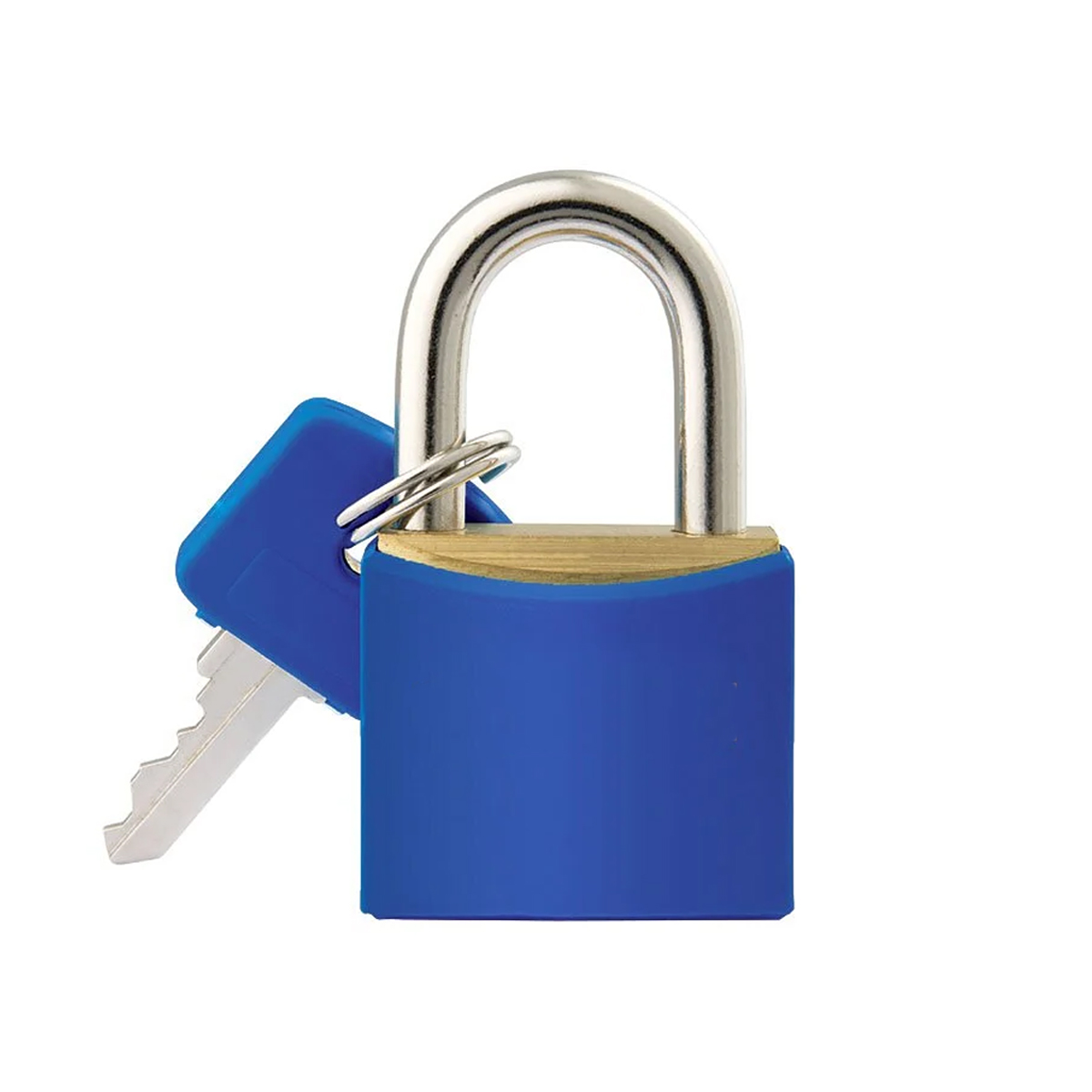 Cadeado Latão Lt-25 Azul Haste Aço - Pado