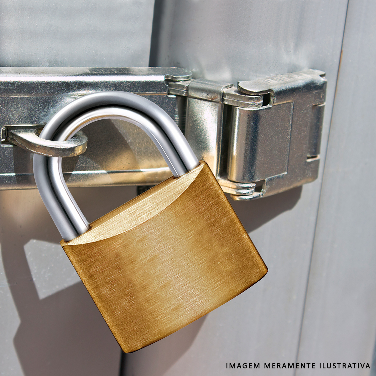 Cadeado Latão Lt-25 Azul Haste Aço - Pado