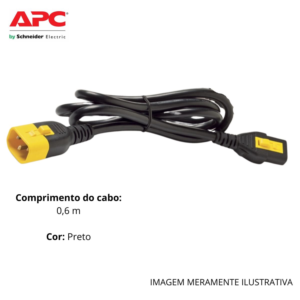 Kit 6 Cabos Com Trava 0,6 Metros C13-C14 AP8702S-NA Apc - Schneider Eletric