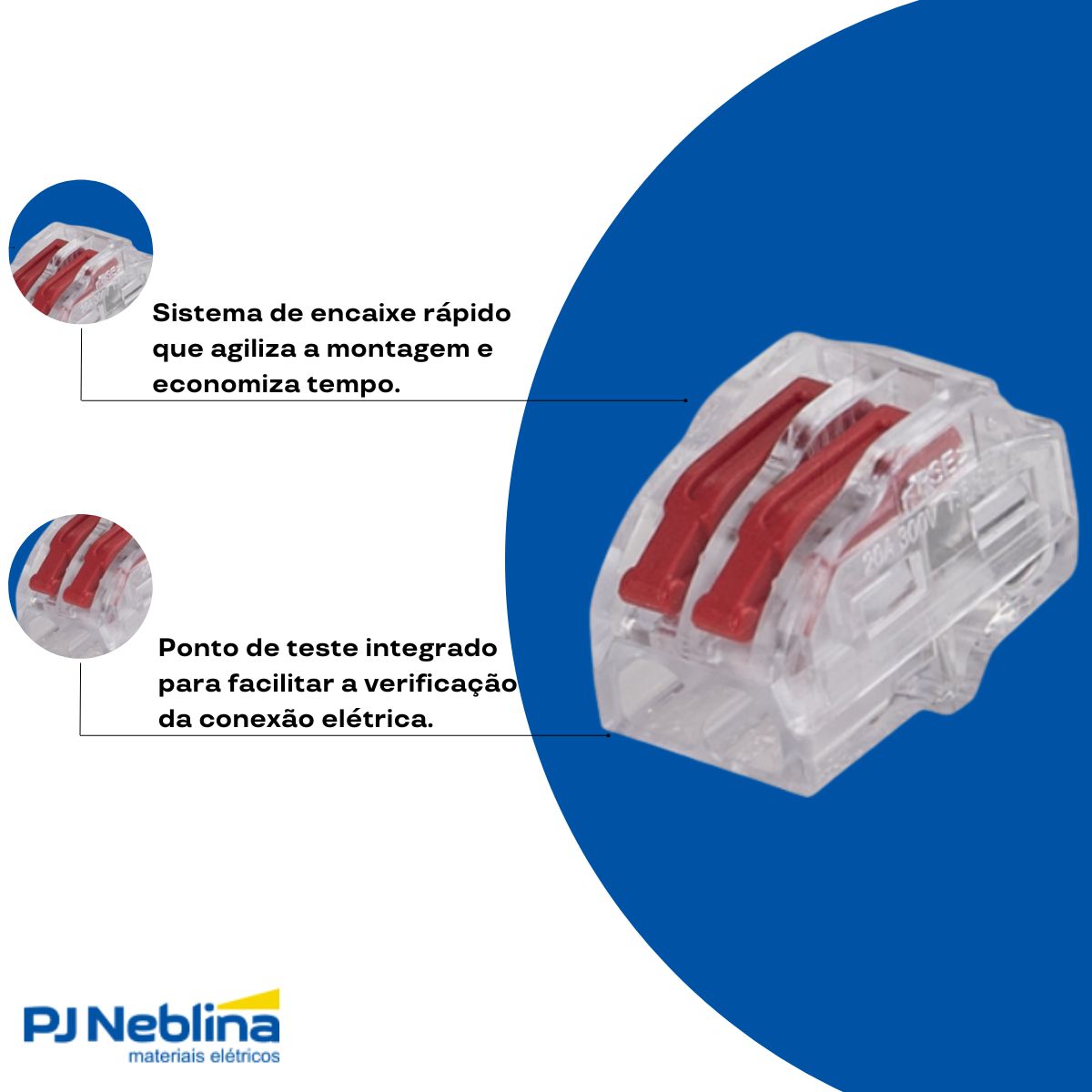 Conector Emenda 2 Polos - Hellermann