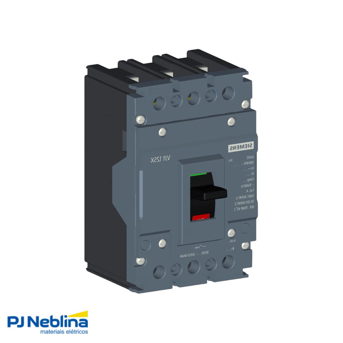 Disjuntor Caixa Moldada Tripolar 100A 18Ka 380/415V 50/60Hz - Siemens