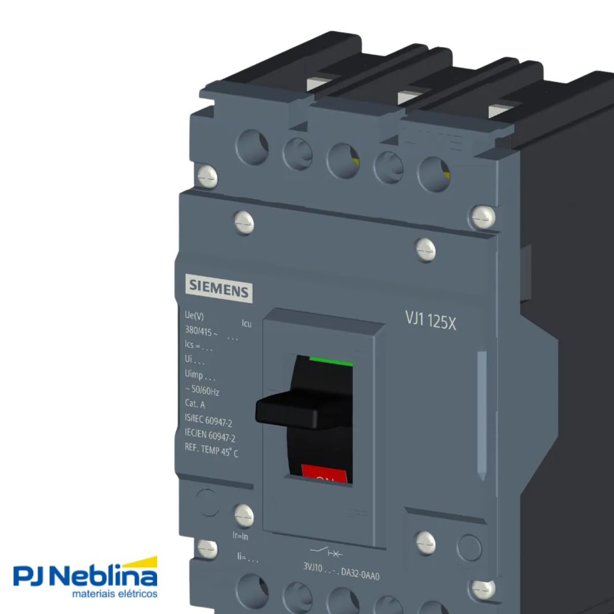 Disjuntor Caixa Moldada Tripolar 100A 18Ka 380/415V 50/60Hz - Siemens