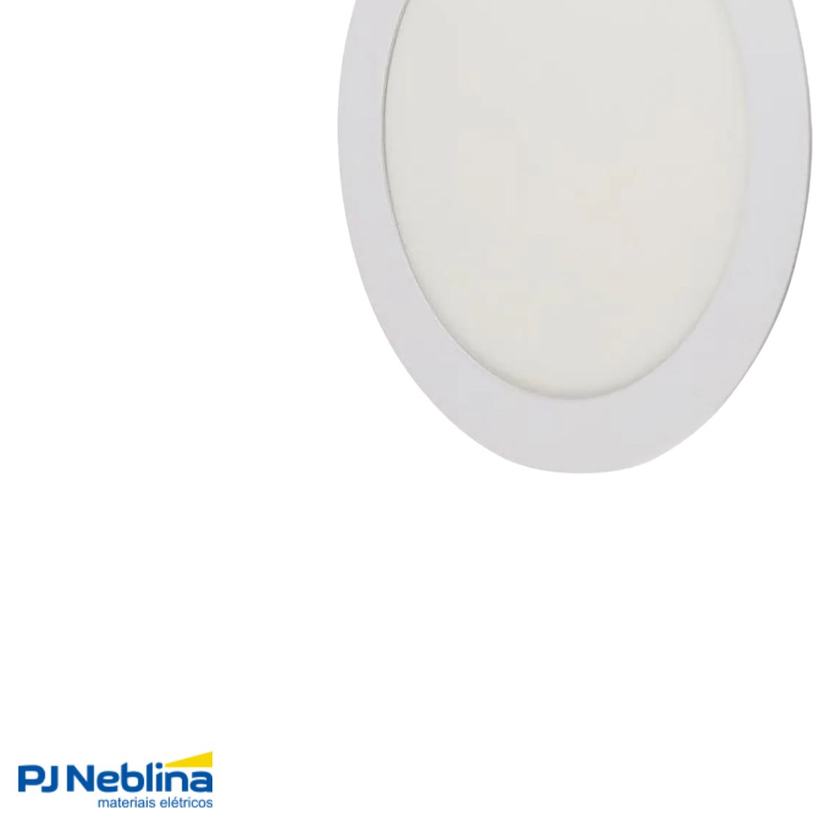Luminária Painel Led Embutir Redondo Branco 12W Bivolt 4000K Branco Neutro 1020Lm Difusor Acrílico - Bronzearte