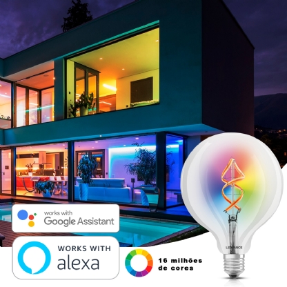 Lâmpada Led Filamento Globe Inteligente Smart 6W 127V E27 3000K RGB Wifi - Osram/Ledvance