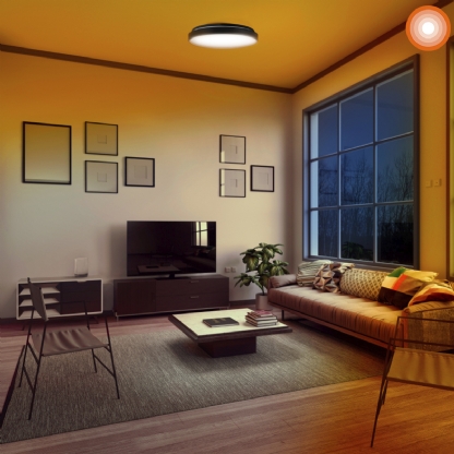 Luminária Plafon Led Sobrepor Redondo Inteligente Smart 2700K-6500K RGBW 32W Bivolt - Osram/Ledvance