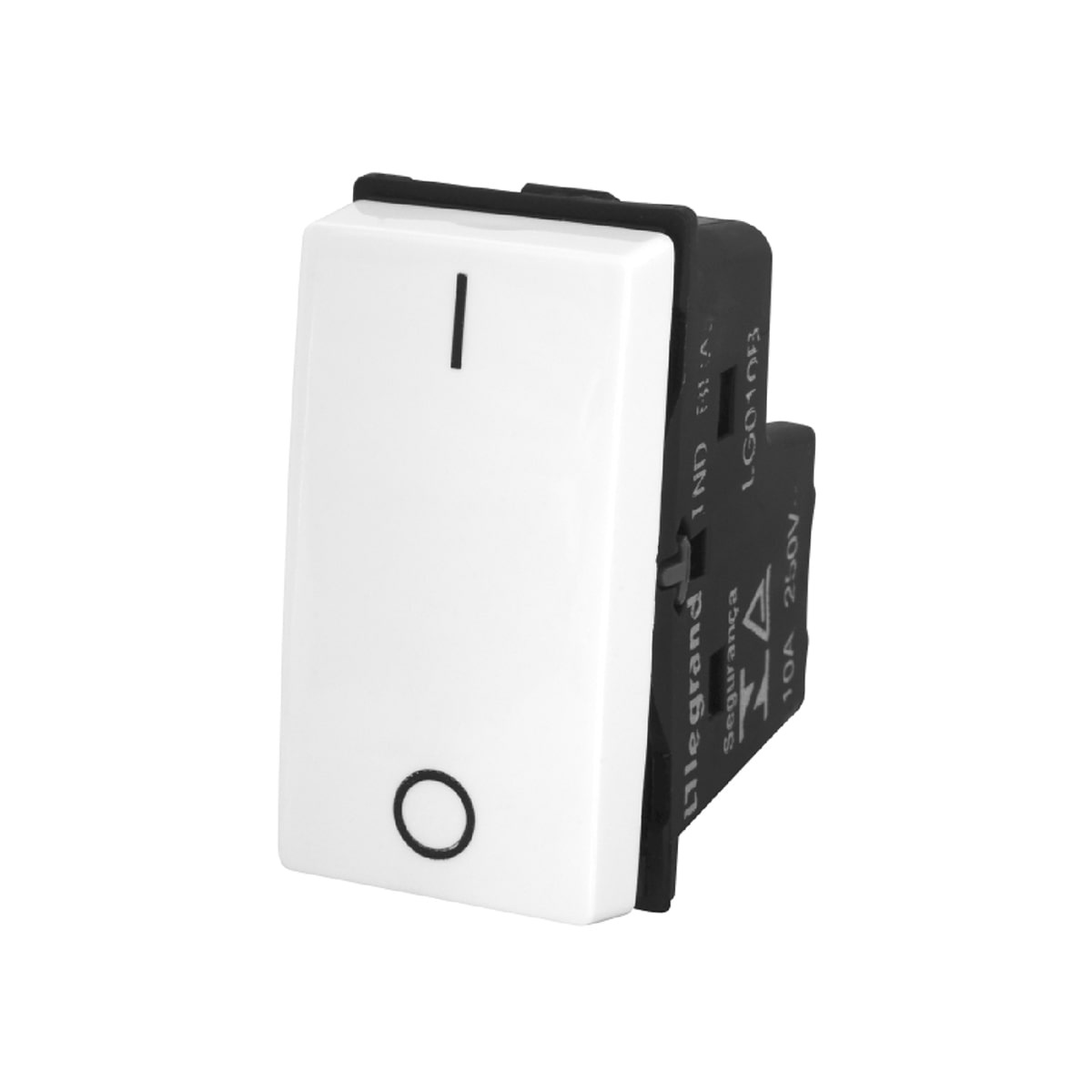 Módulo Interruptor Bipolar Simples 1 Módulo 10A 250V Branco Pial Pop LG010B Pial