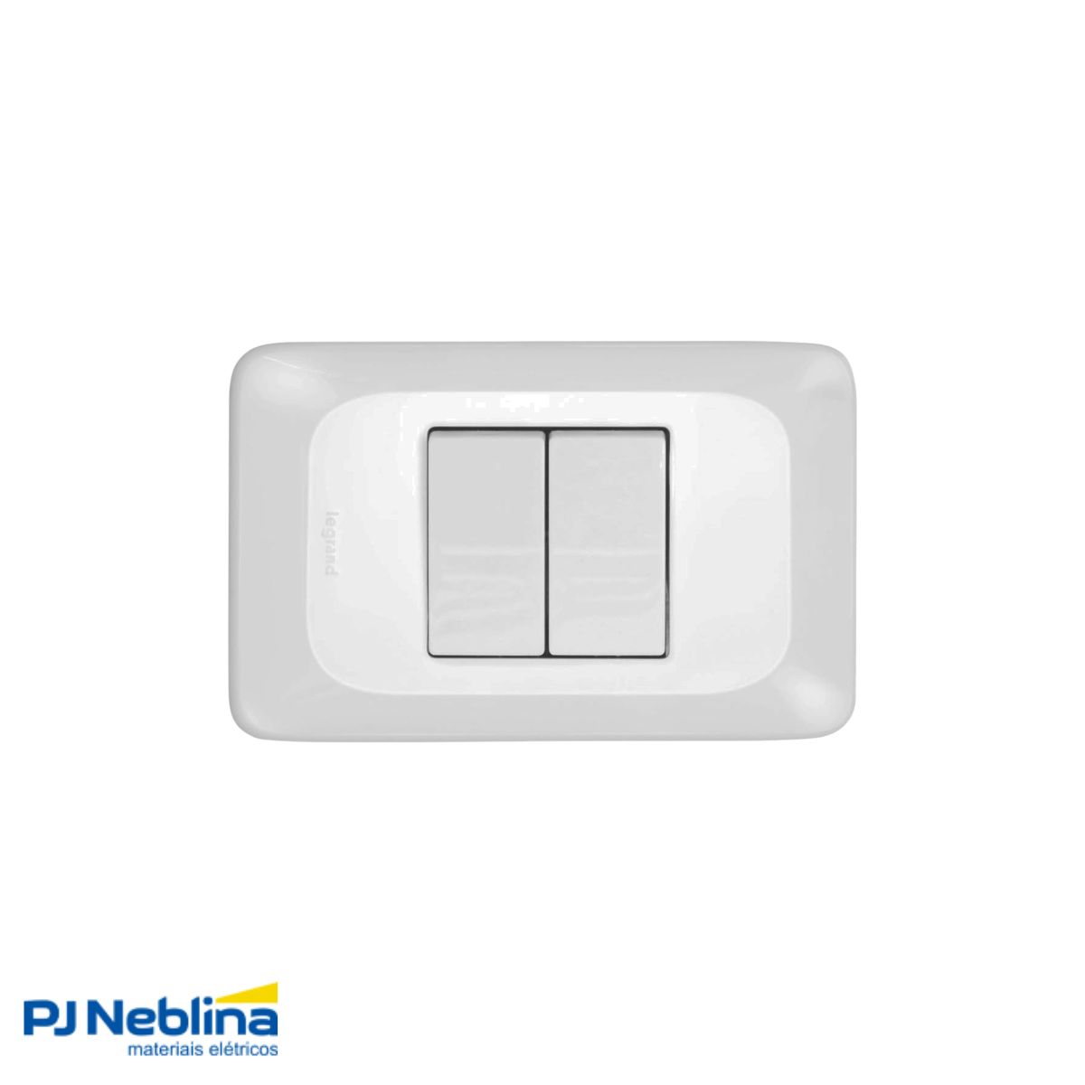 Conjunto 1 Interruptor Simples + 1 Interruptor Paralelo 10A 250V C/Placa 4X2 Branco Pial Pop - Pial