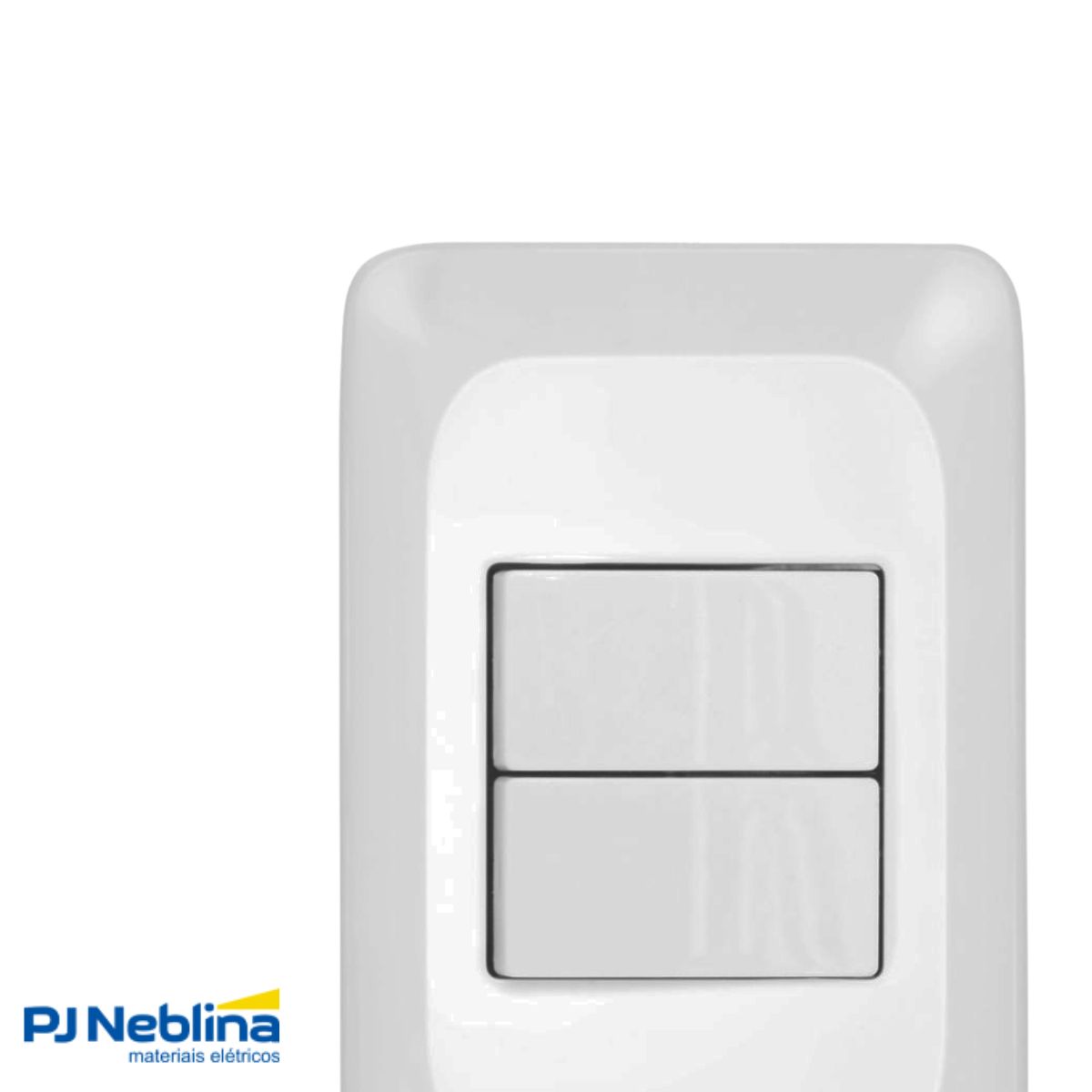 Conjunto 1 Interruptor Simples + 1 Interruptor Paralelo 10A 250V C/Placa 4X2 Branco Pial Pop - Pial