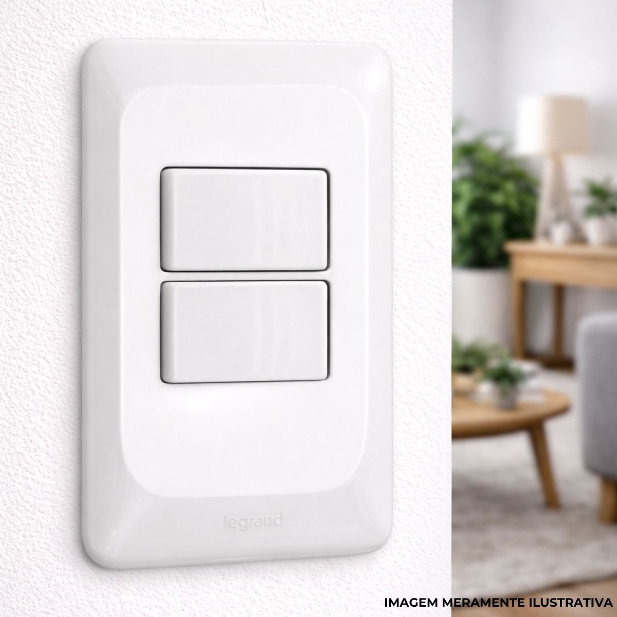 Conjunto 1 Interruptor Simples + 1 Interruptor Paralelo 10A 250V C/Placa 4X2 Branco Pial Pop - Pial