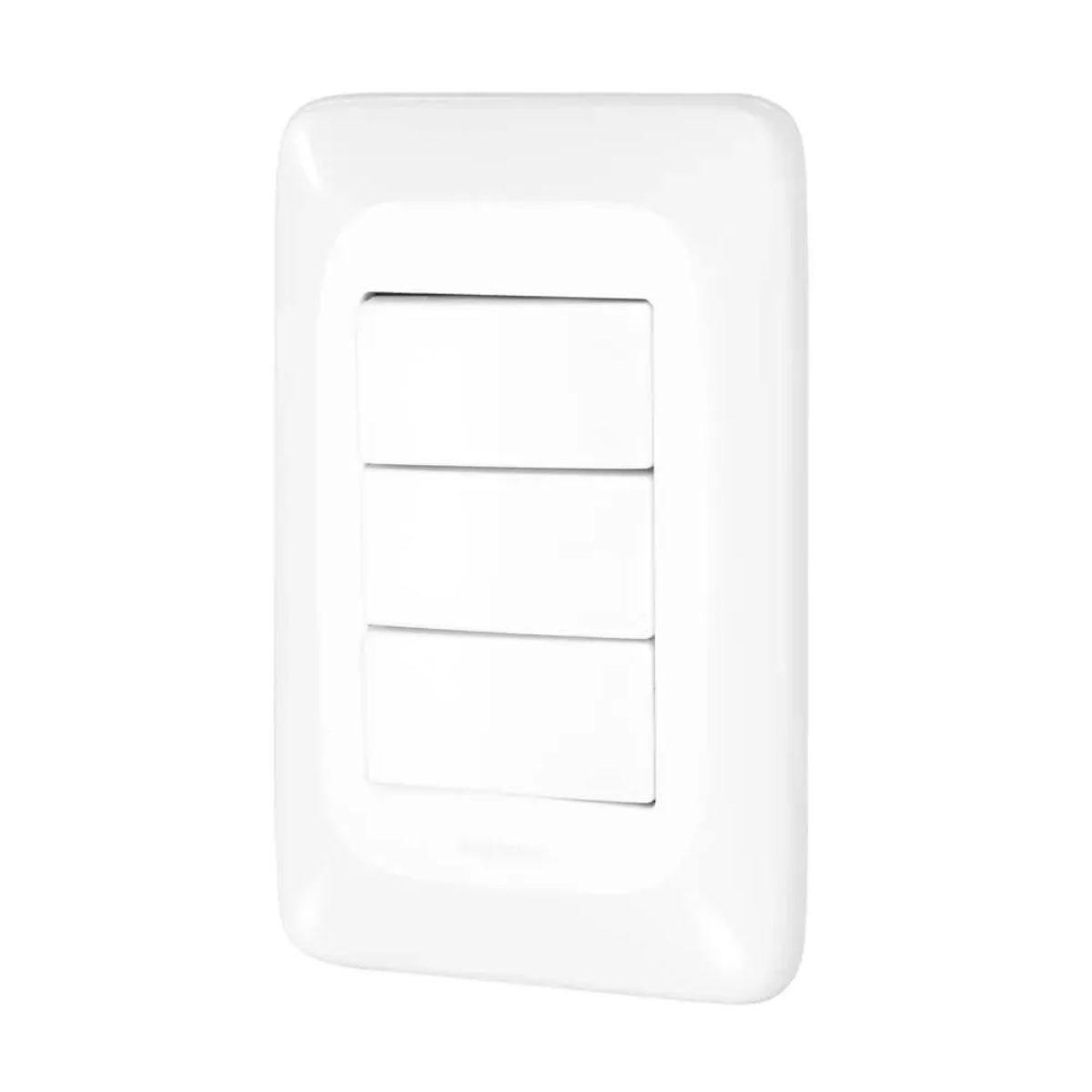Conjunto 3 Interruptores Simples 10A 250V Com Placa 4X2 Branco Pial Pop LGX111 Pial