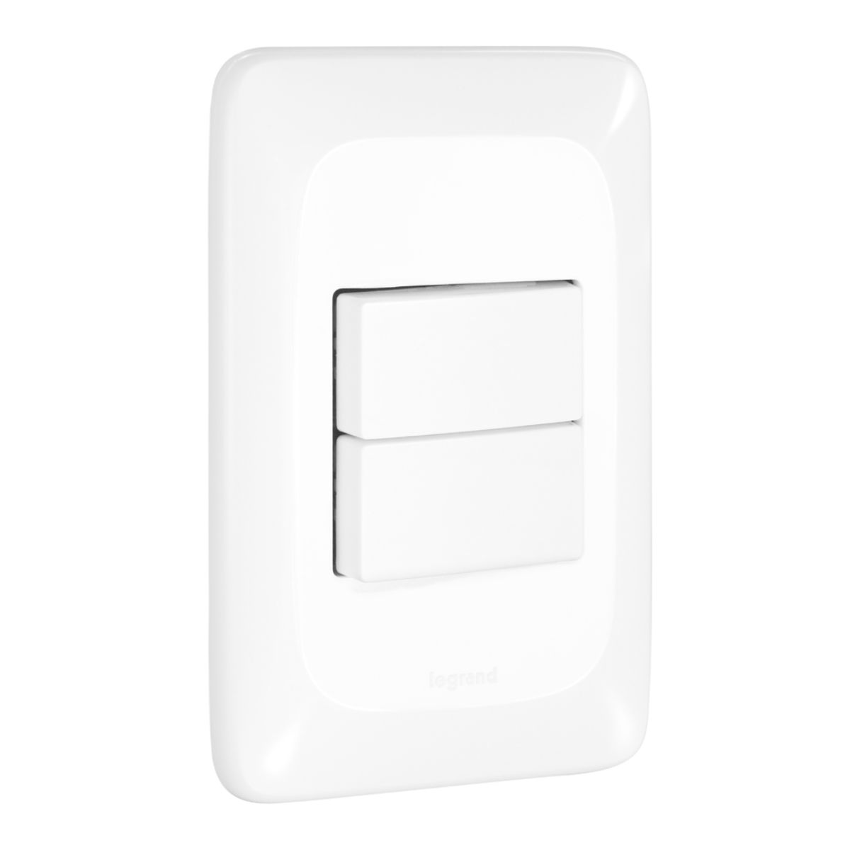 Conjunto 2 Interruptores Paralelo 10A 250V Com Placa 4X2 Branco Pial Pop LGX202 Pial