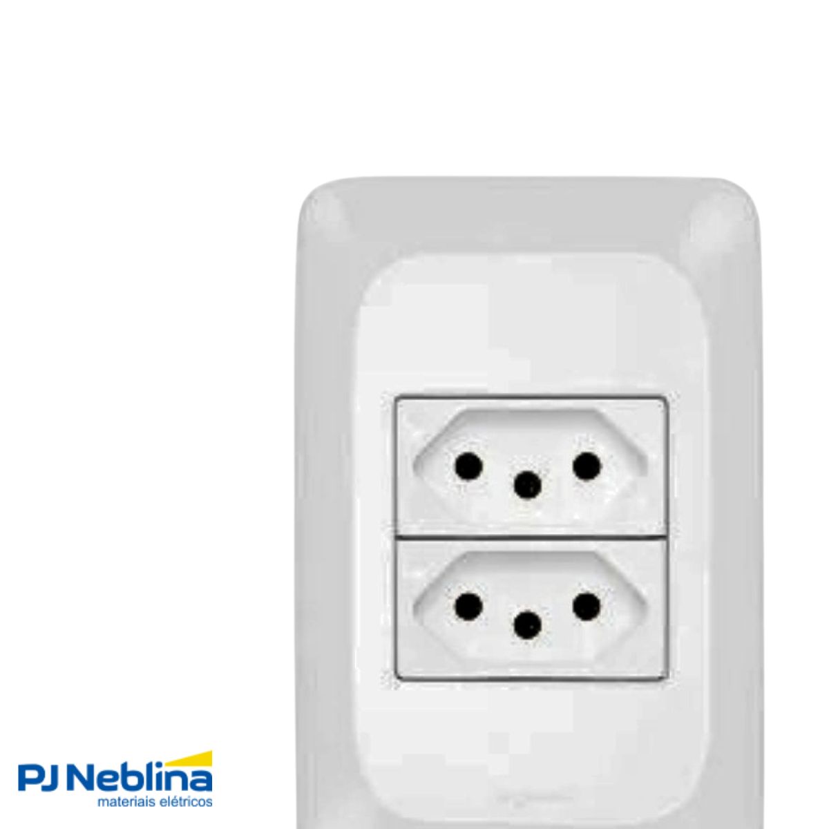 Conjunto 2 Tomadas 2P+T 10A 250V C/Placa 4X2 Branco Pial Pop - Pial