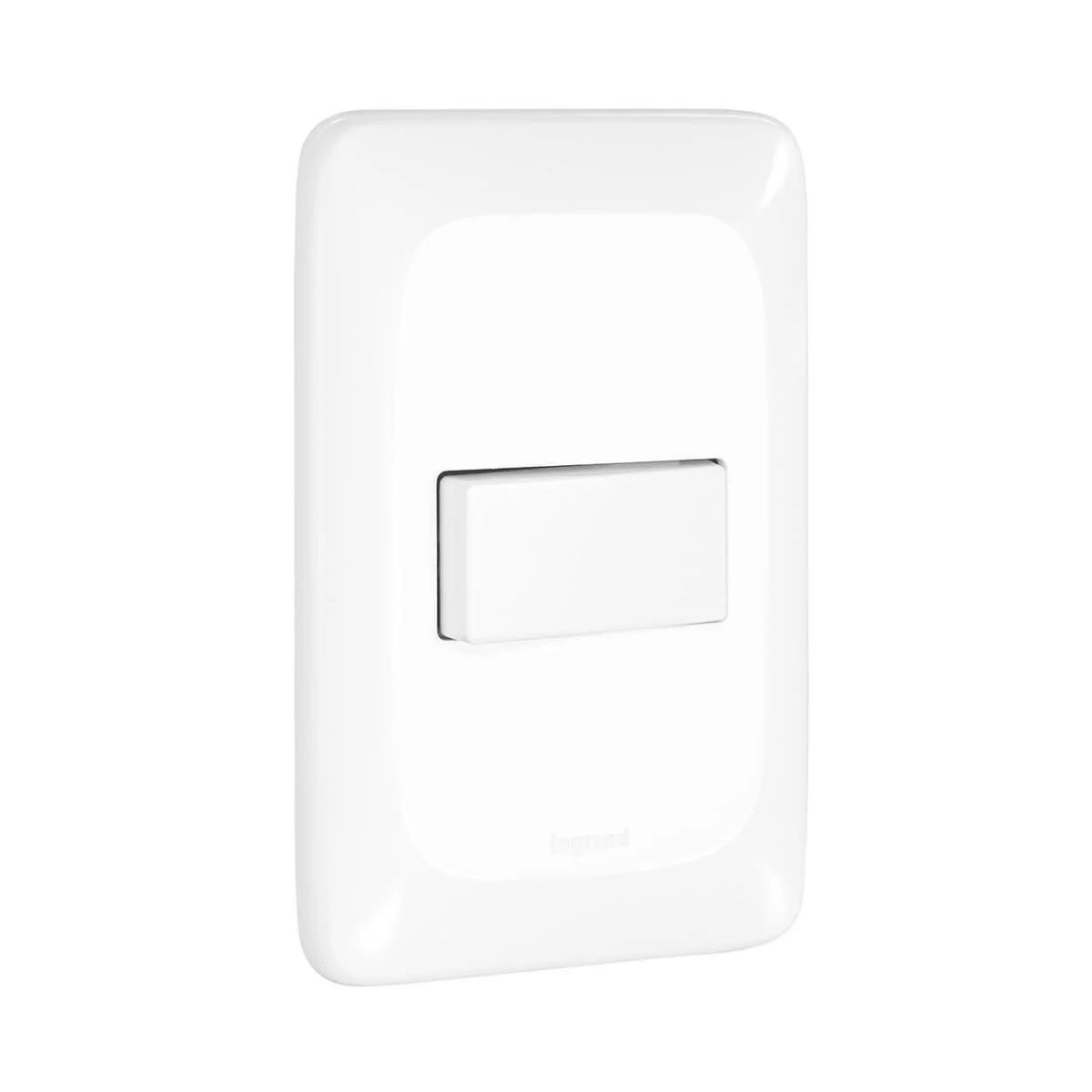 Conjunto 1 Interruptor Paralelo Horizontal 10A 250V Com Placa 4X2 Branco Pial Pop LGX020 Pial