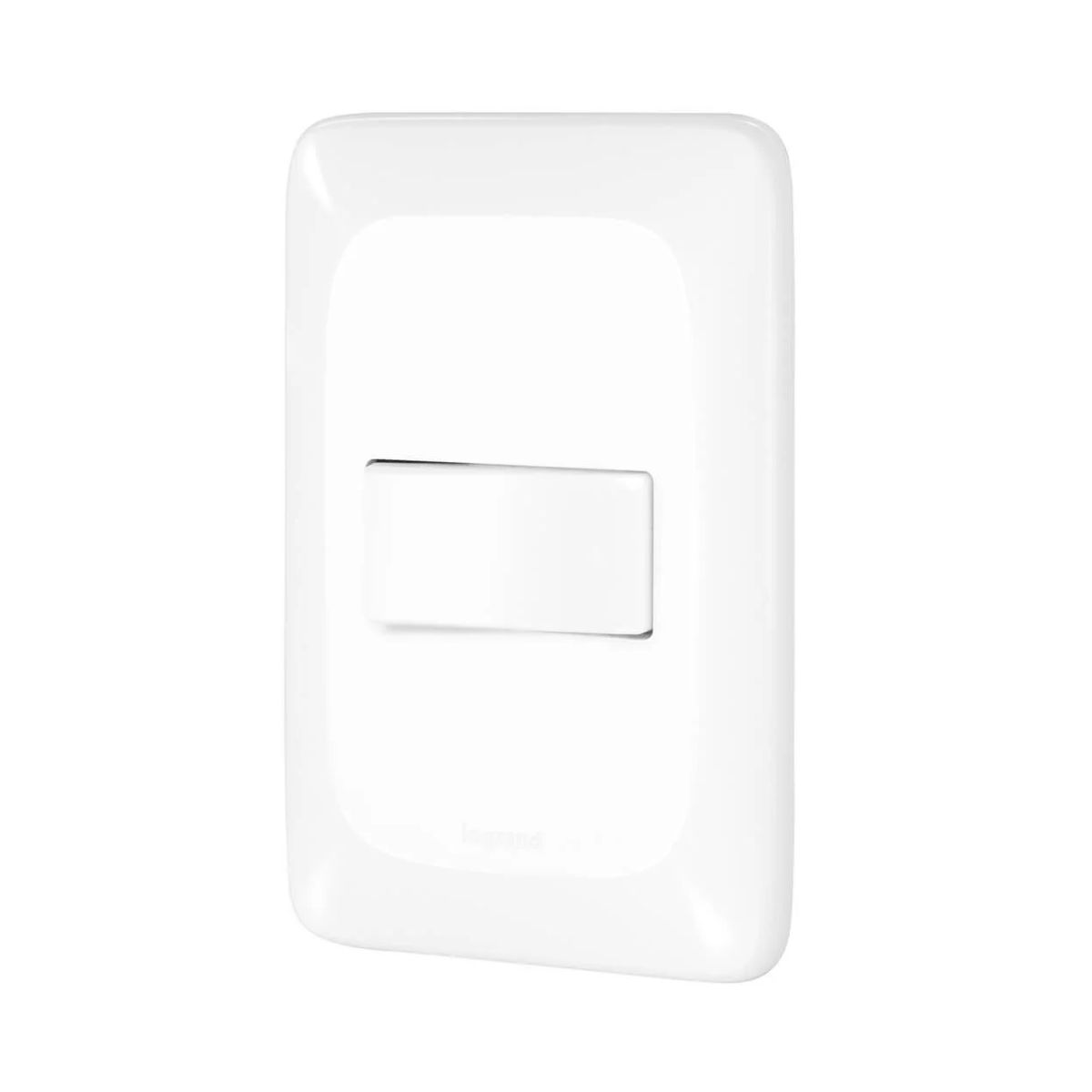 Conjunto 1 Interruptor Paralelo Horizontal 10A 250V Com Placa 4X2 Branco Pial Pop LGX020 Pial