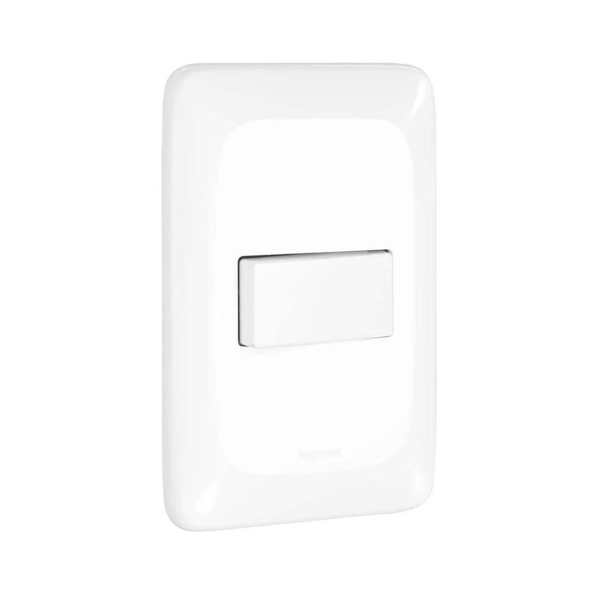 Conjunto 1 Interruptor Intermediário Horizontal 10A 250V Com Placa 4X2 Branco Pial Pop LGX020IN Pial