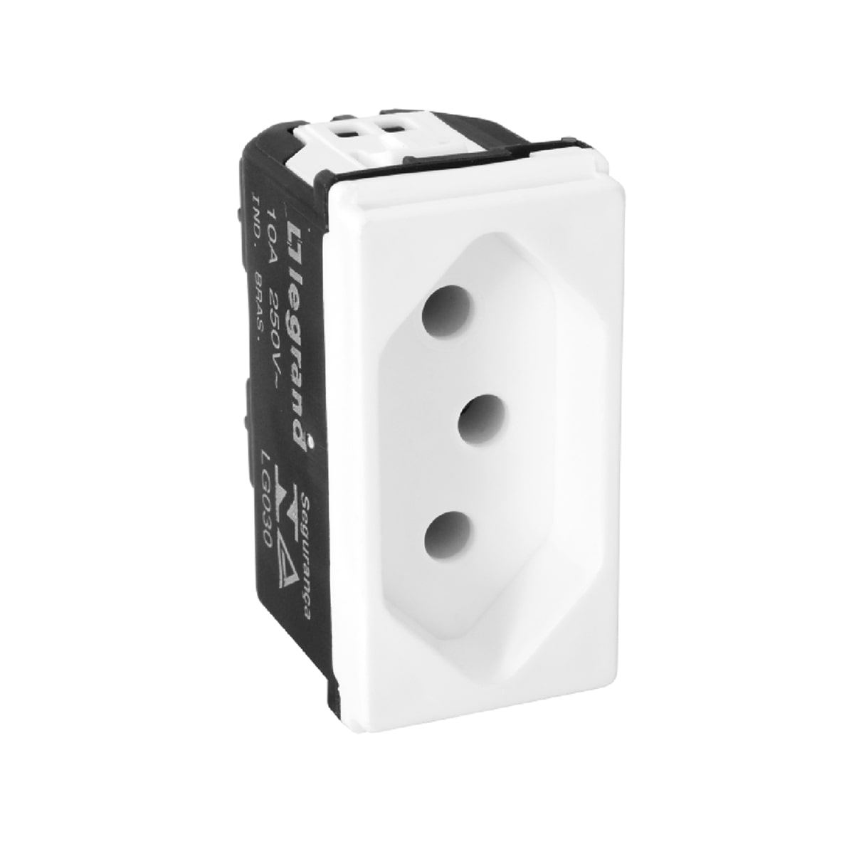 Modulo Tomada 2P+T 1 Módulo 10A 250V Branco Pial Pop LG030 Pial
