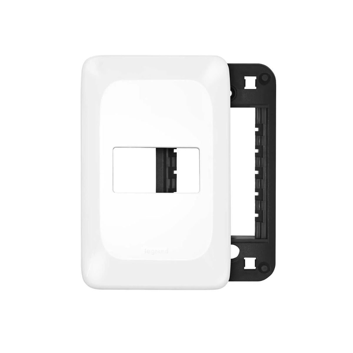 Placa 4X2 1 Posto Branco Com Suporte Pial Pop LGP21 Pial