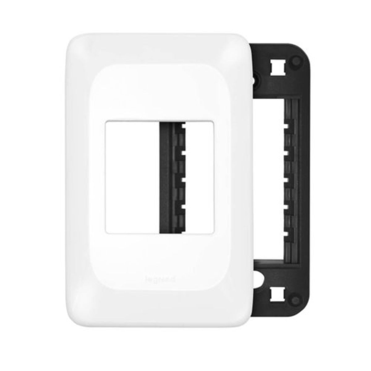 Placa 4X2 2 Postos Branco Com Suporte Pial Pop LGP22 Pial