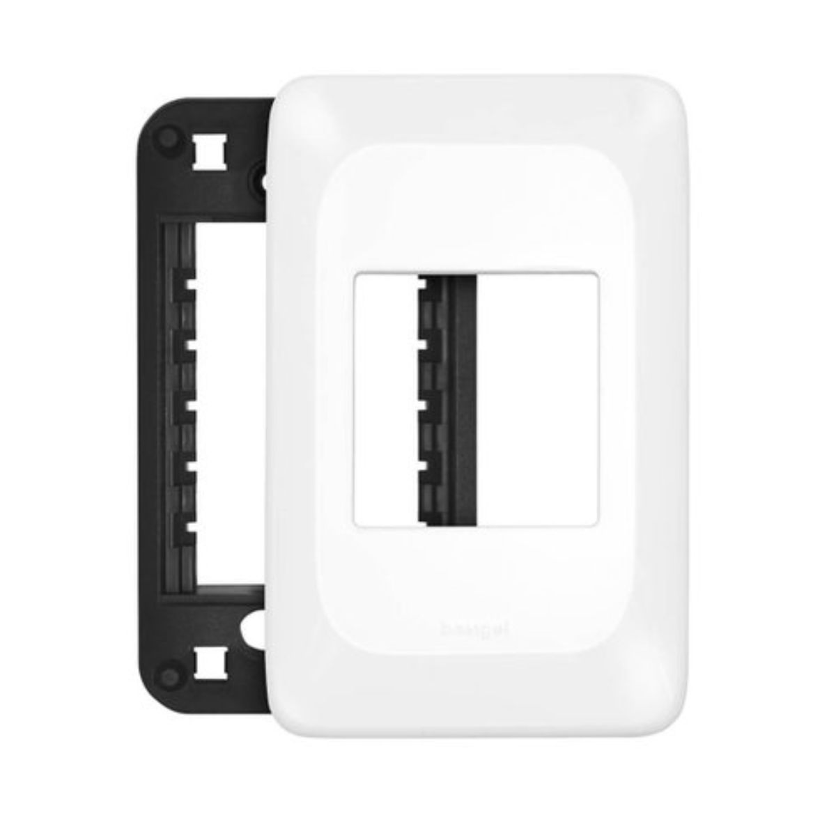 Placa 4X2 2 Postos Branco Com Suporte Pial Pop LGP22 Pial