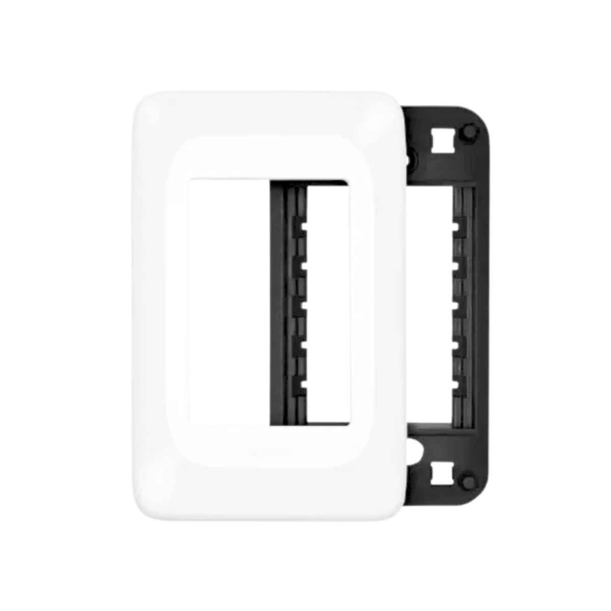 Placa 4X2 3 Postos Branco Com Suporte Pial Pop LGP23 Pial