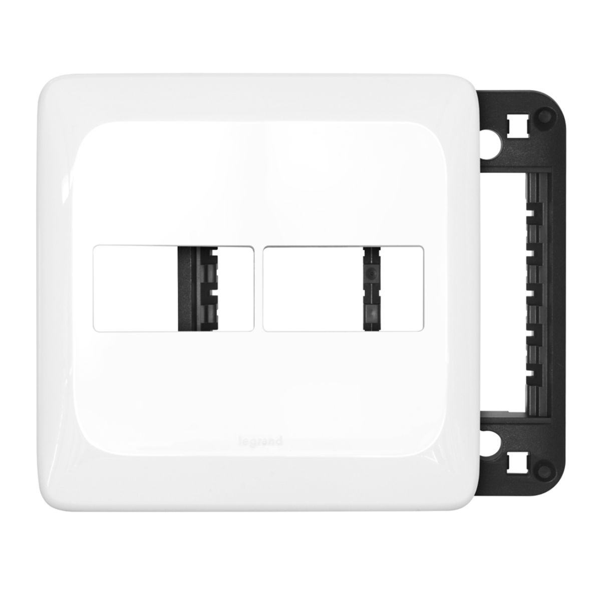 Placa 4X4 1+1 Posto Branco Com Suporte Pial Pop LGP42 Pial