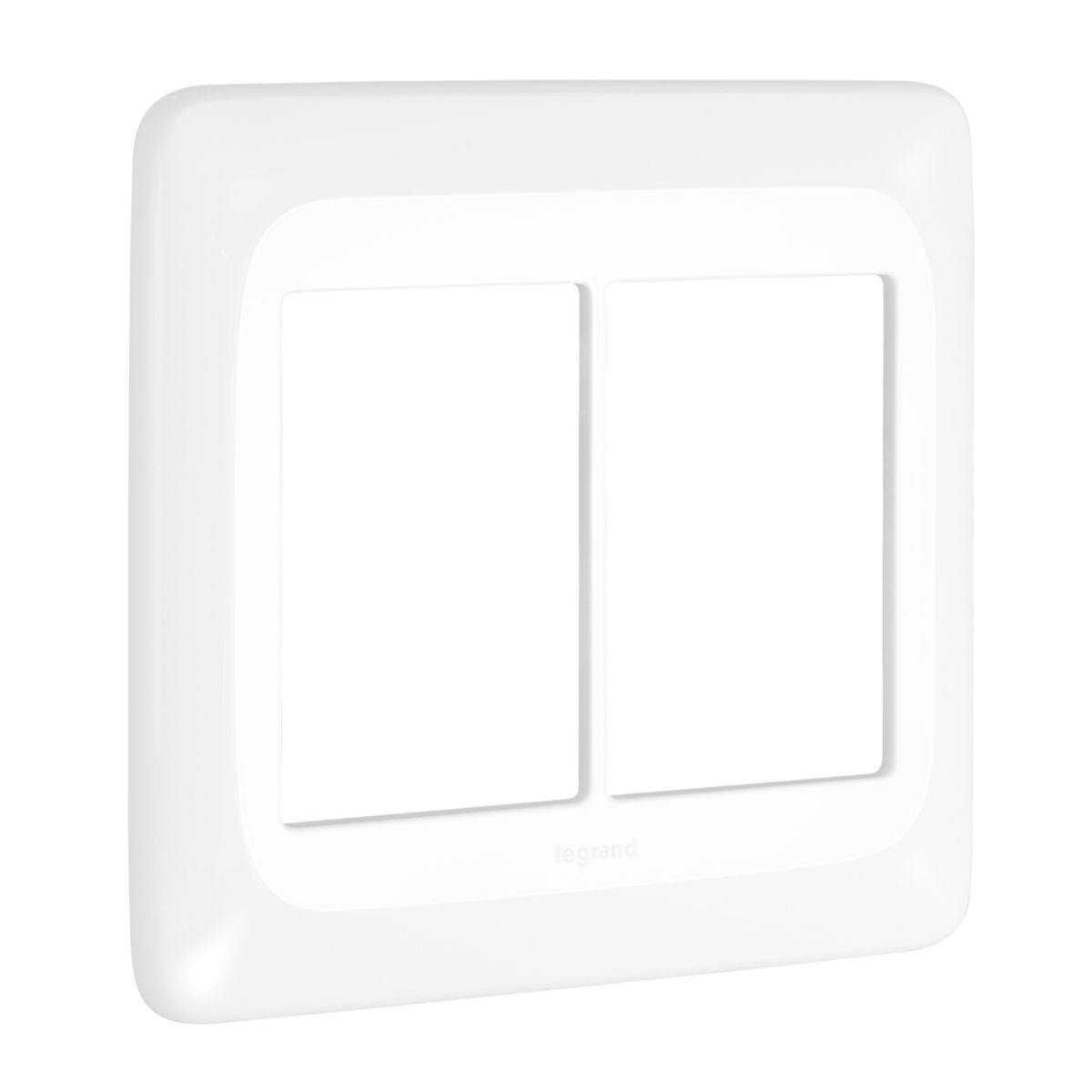 Placa 4X4 3+3 Postos Juntos Branco Com Suporte Pial Pop LGP46 Pial