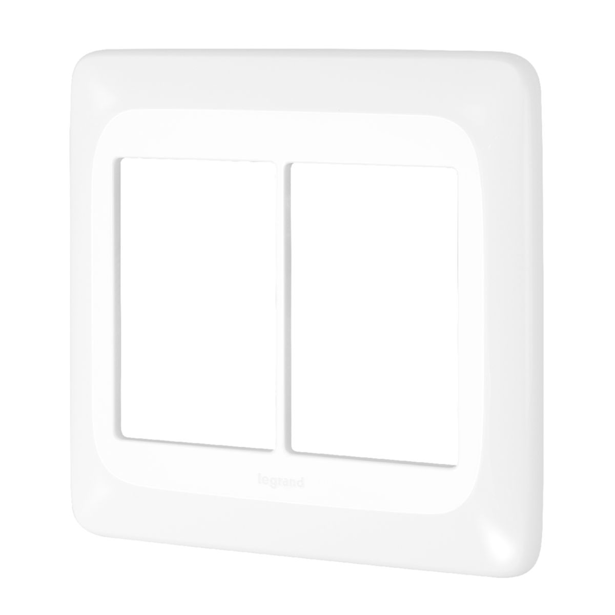 Placa 4X4 3+3 Postos Juntos Branco Com Suporte Pial Pop LGP46 Pial