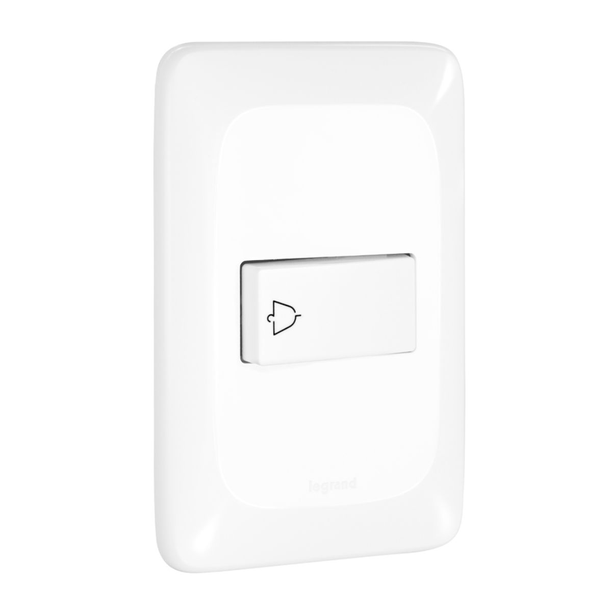 Conjunto 1 Interruptor Pulsador Campainha Horizontal 2A 250V Com Placa 4X2 Branco Pial Pop LGX040 Pial