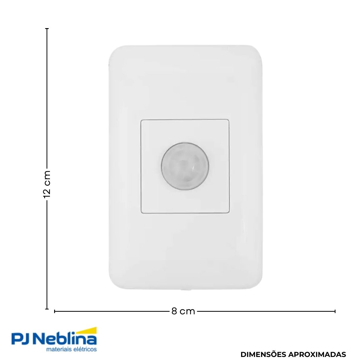 Conjunto Sensor Presença C/Placa 4X2 Branco Pial Pop - Pial