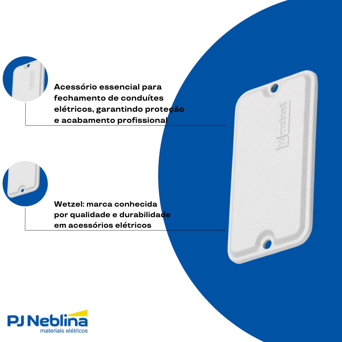 Tampa Condulete Cega Alumínio 1/2-3/4 S/Pintura C/Vedação - Wetzel