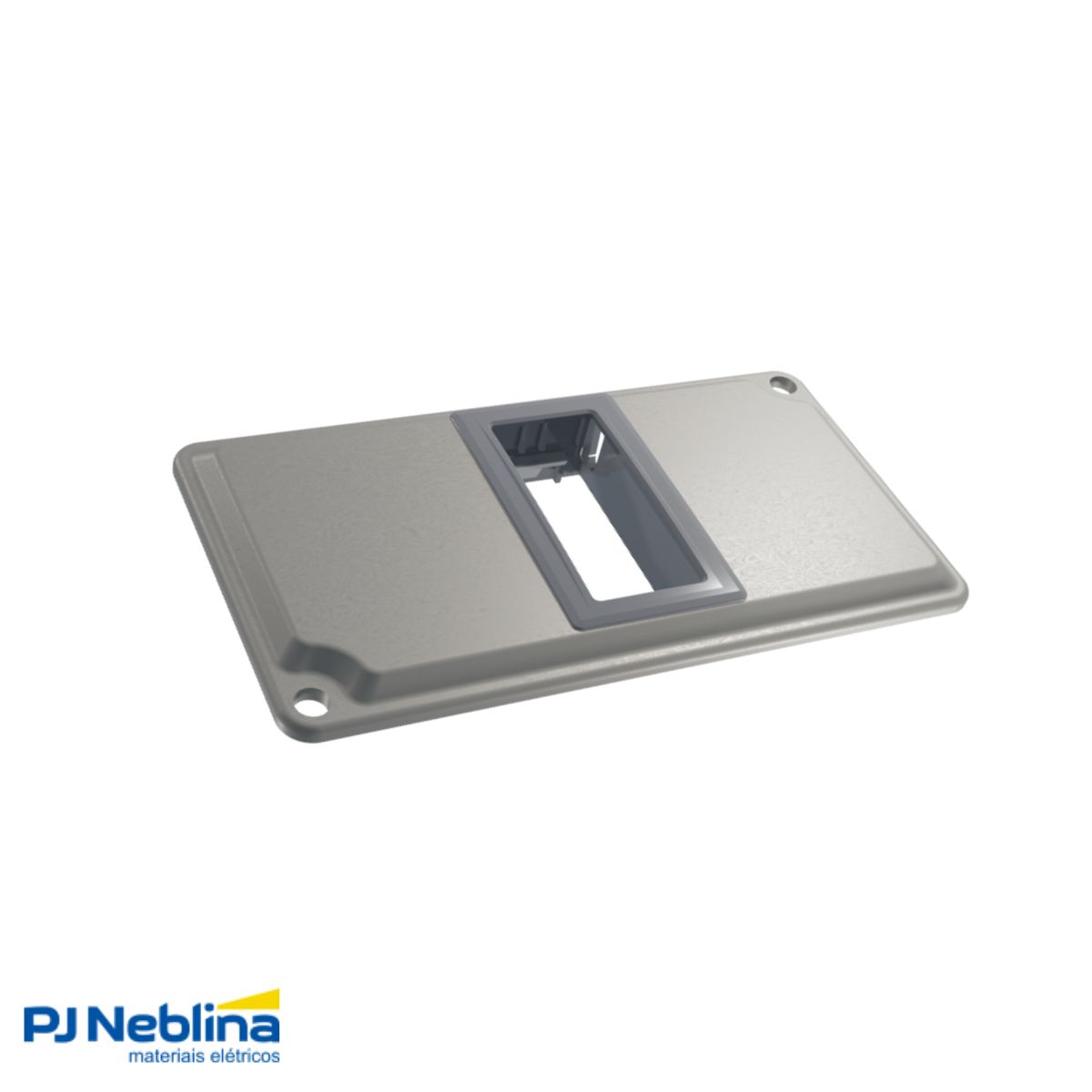 Tampa Condulete 1 Mod Horizontal Alumínio 1Pol C/Pintura Cinza S/Vedação - Wetzel