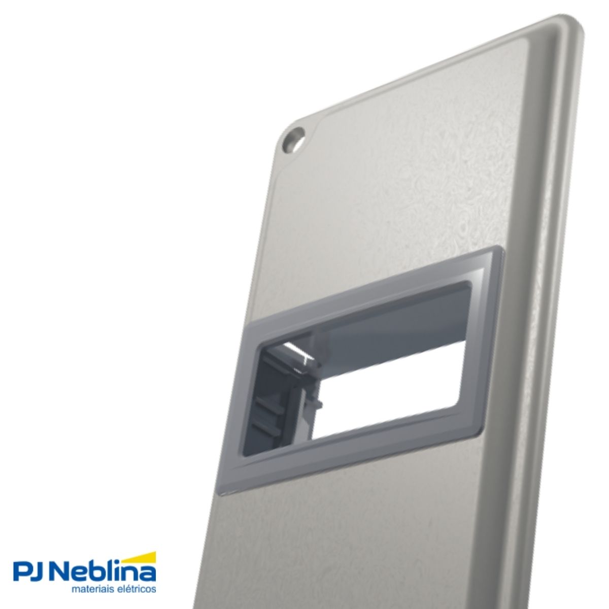 Tampa Condulete 1 Mod Horizontal Alumínio 1Pol C/Pintura Cinza S/Vedação - Wetzel