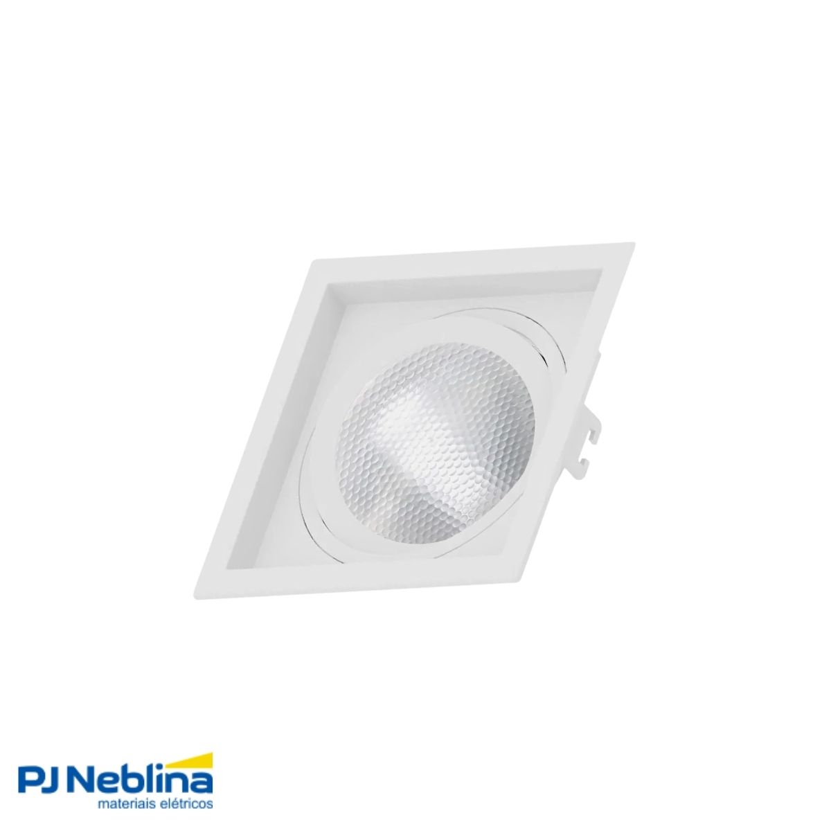 Luminária Spot Embutir Quadrado Branco P/Lâmpada Par30 E27 Recuado - Saveenergy