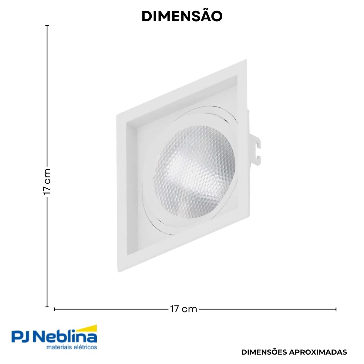 Luminária Spot Embutir Quadrado Branco P/Lâmpada Par30 E27 Recuado - Saveenergy
