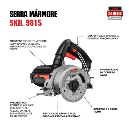 Serra Mármore 9815 1200W 220V F0129815JD - Skil
