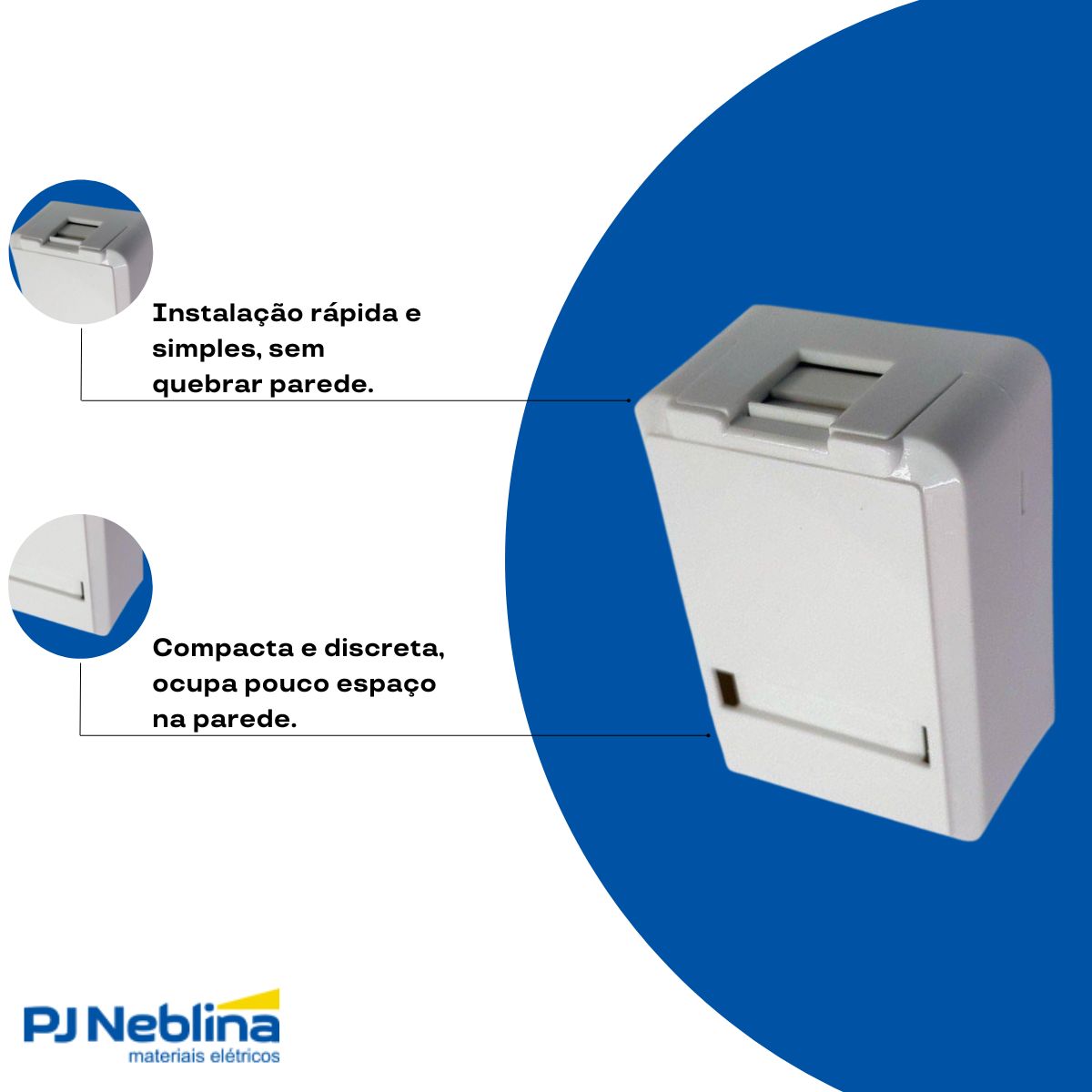 Caixa De Sobrepor Para Keystone 1 Saída - Mega Polo